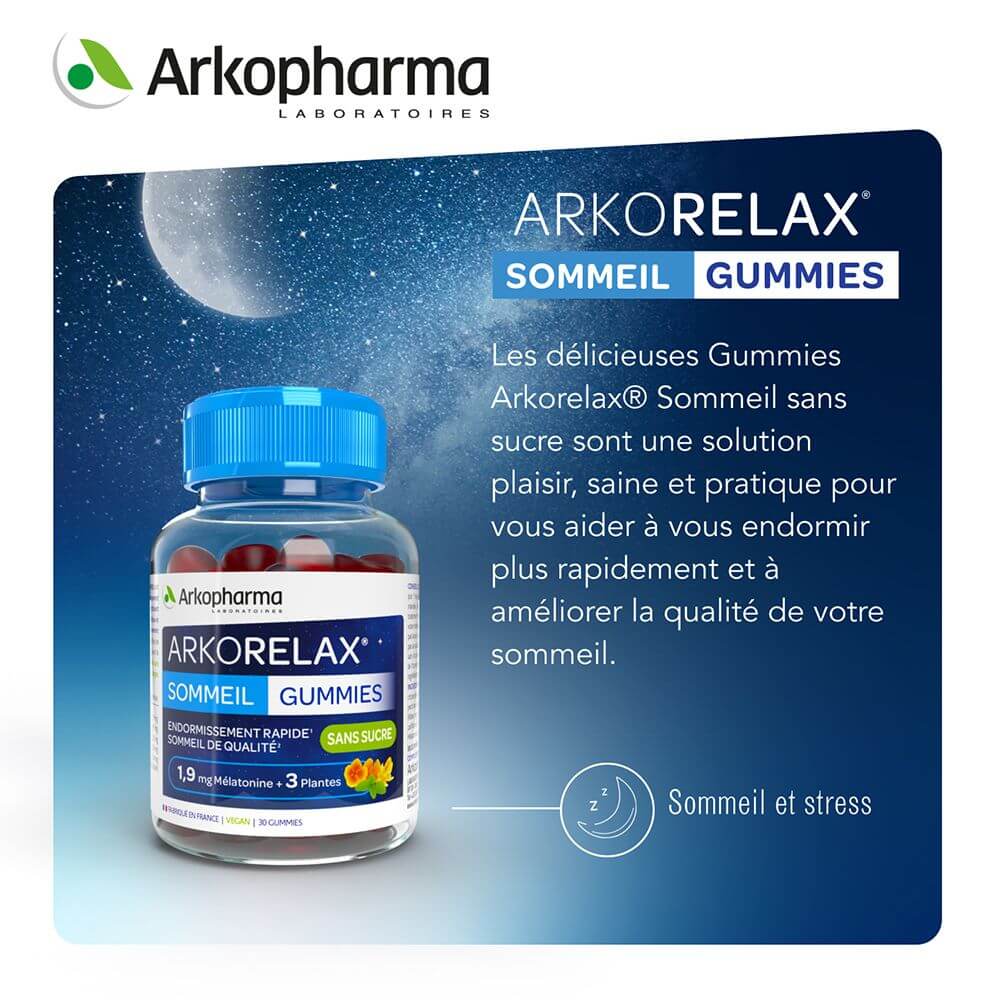 ARKOPHARMA ARKORELAX SOMMEIL GOMMES SANS SUCRE BTE/30